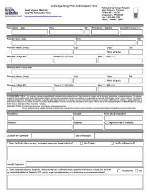 Antifungal Drug Prior Authorization Form