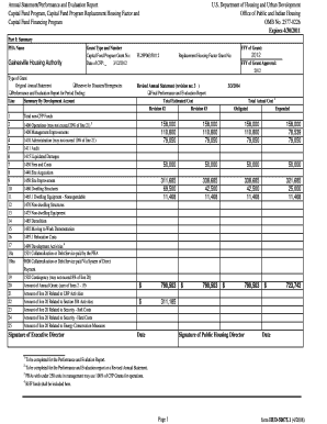 HUD-50075.1 Annual Statement/Performance and Evaluation Report