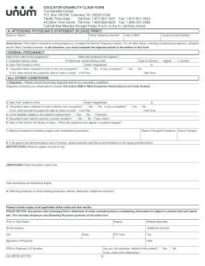 Educator Disability Claim Form