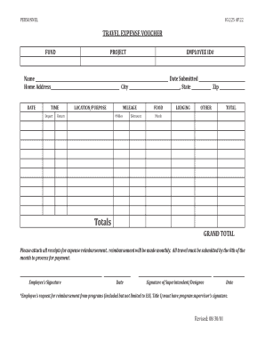 Travel Expense Voucher