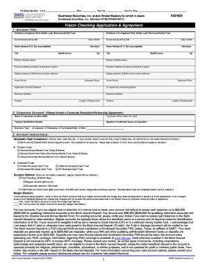 Vision Checking Application & Agreement