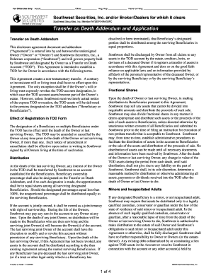 Transfer on Death Addendum and Application