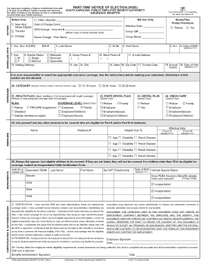 South Carolina Part-Time Notice of Election