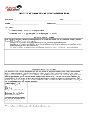 Individual Growth and Development Plan