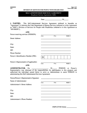 Utah Self-Administered Services Agreement