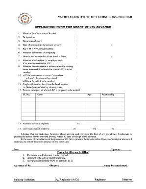 LTC Advance Application Form