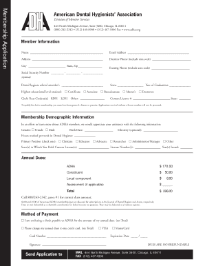 ADHA Membership Application Form