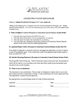 Connecticut State Disclosure Notice
