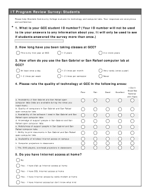 IT Program Review Survey