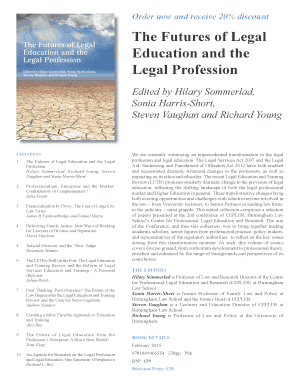 Legal Education and Profession Book Order Form