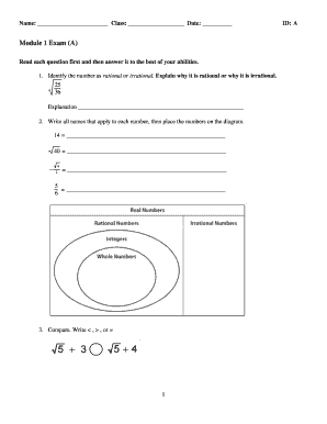 Module 1 Exam Template