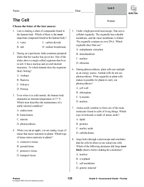 The Cell Pretest