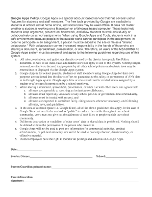 Google Apps Policy Agreement