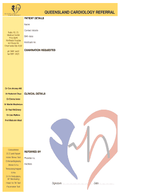 Queensland Cardiology Referral Form