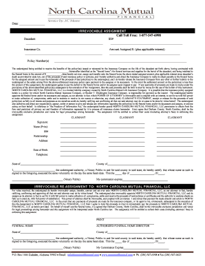 Irrevocable Assignment of Life Insurance Benefits