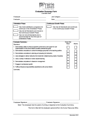 Employee Evaluation Form