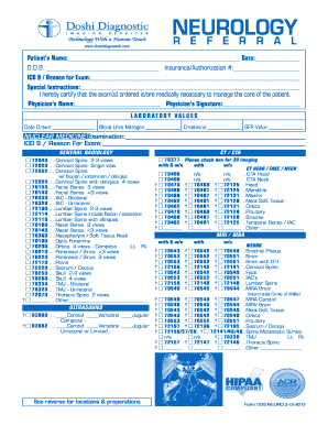 Neurology Referral Form