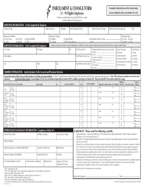 Employee Health Insurance Enrollment Form
