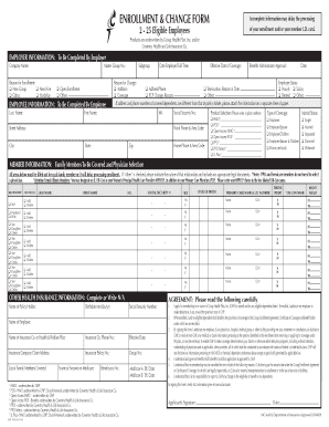 Employee Health Insurance Enrollment Form