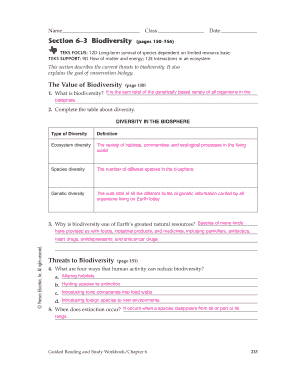 Biodiversity Study Workbook