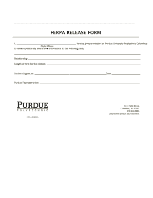 FERPA Release Form