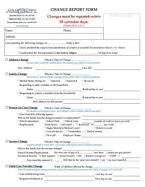 Change Report Form