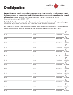 Email Signup Form