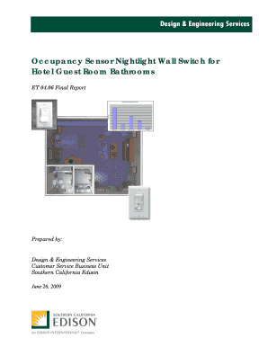 Hotel tariff card format - Occupancy Sensor Nightlight Wall Switch for Hotel Guest