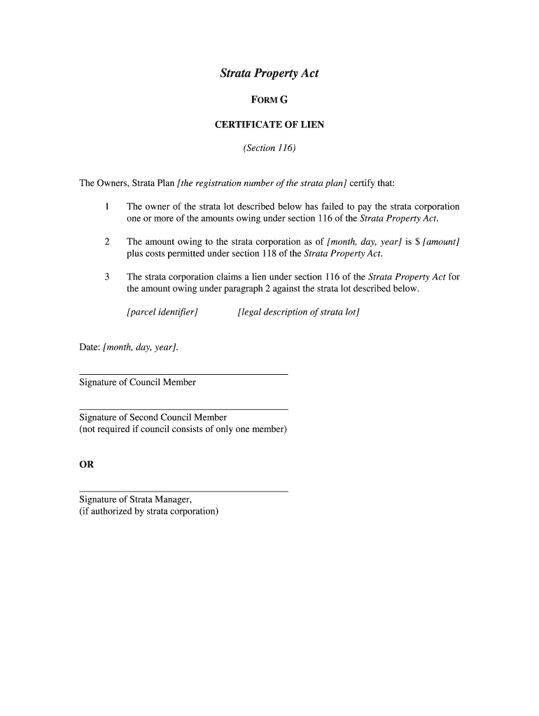 Fillable Online CERTIFICATE OF LIEN Fax Email Print - pdfFiller