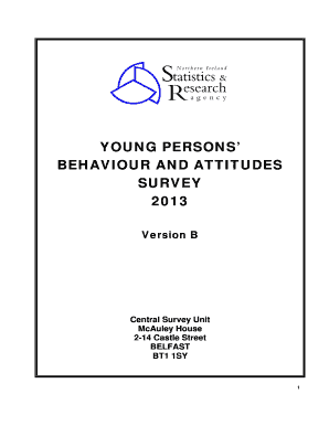 Young Persons' Behaviour and Attitudes Survey 2013