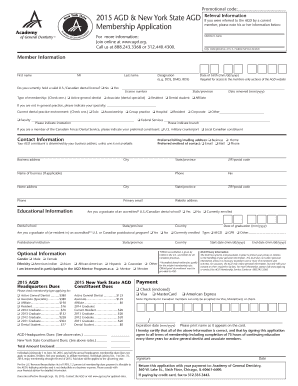 AGD Membership Application