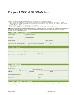 Globalites Health Insurance Claim Form