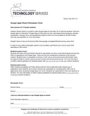 Fax cover sheet template google docs - HSD Google Docs Permission Form - Hillsboro School District