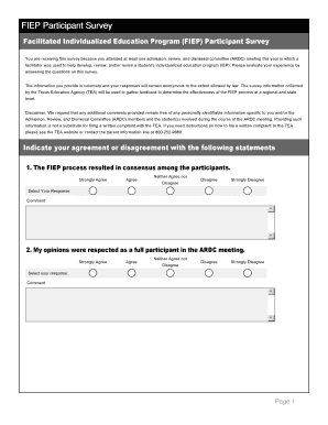 FIEP Participant Survey