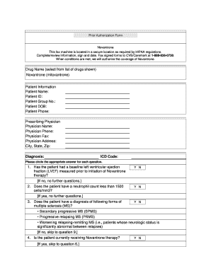 Novantrone Prior Authorization Form