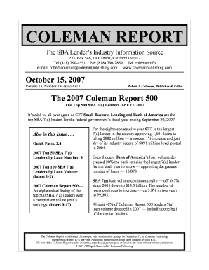 Coleman Report 500