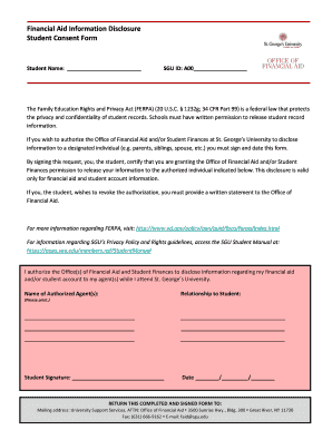 Student Financial Aid Consent Form