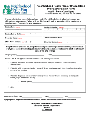 Neighborhood Health Plan Prior Authorization Form