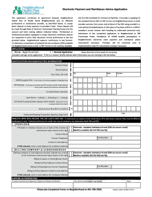 Electronic Payment and Remittance Advice Application