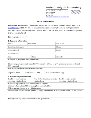 Sample Submittal Form