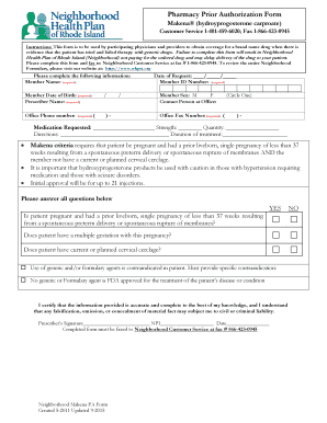 Pharmacy Prior Authorization Form
