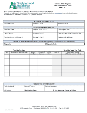 Generic DME Request Form 2012 - nhpriorg