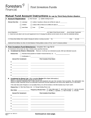 Mutual Fund Account Registration Form