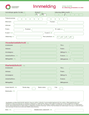 Norwegian Education Union Membership Form