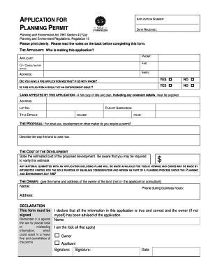 Planning Permit Application