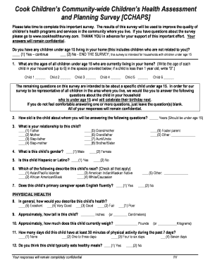 Community Children's Health Assessment Survey