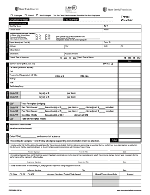 Stony Brook University Travel Voucher