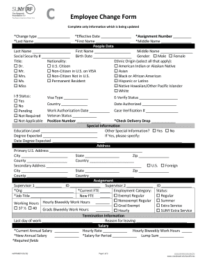 Employee Change Form
