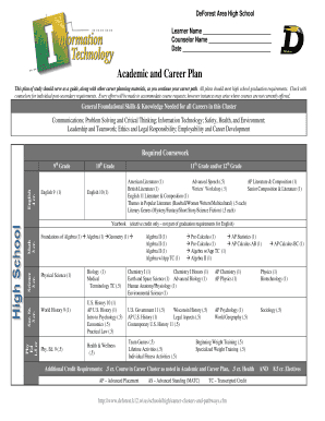 Academic and Career Plan