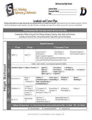 Academic and Career Plan
